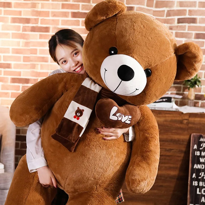 Hug Teddy Bear With Scarf