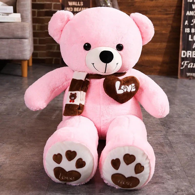 Hug Teddy Bear With Scarf