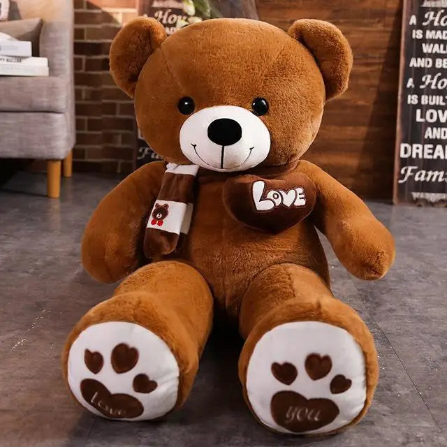 Hug Teddy Bear With Scarf