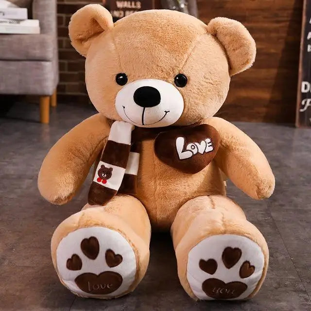 Hug Teddy Bear With Scarf